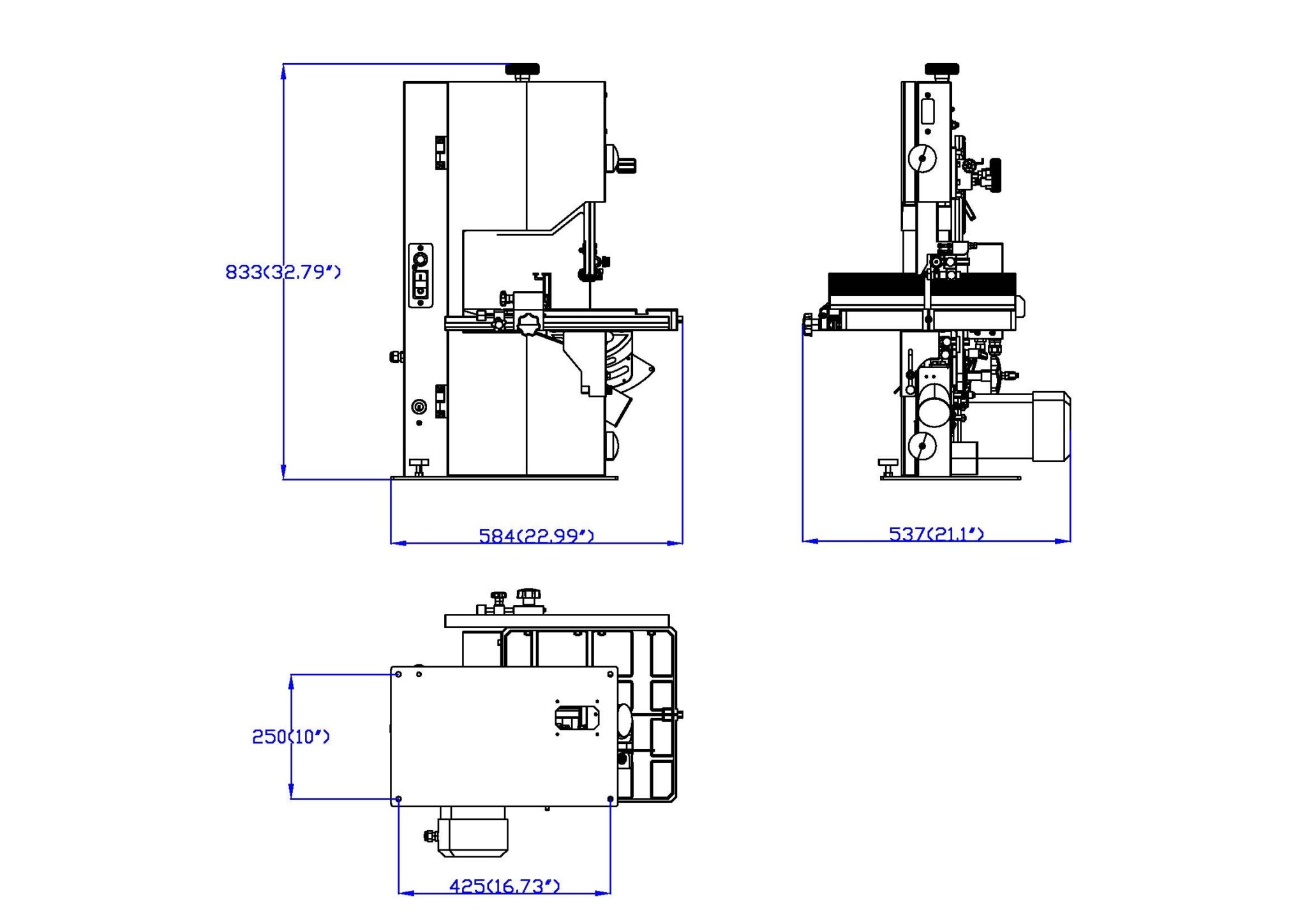 Original EXMAC BS11EV manufacturer dimension drawing