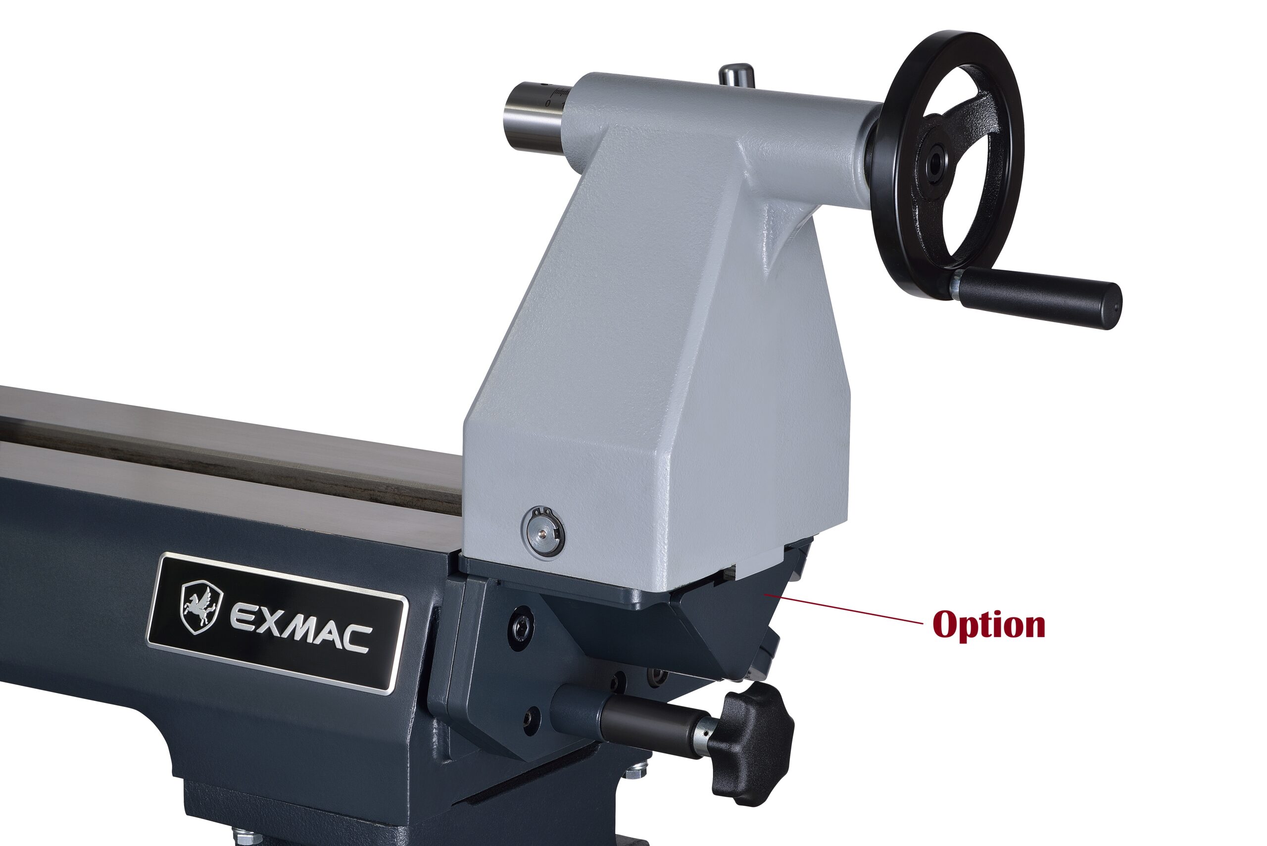 EXMAC EL16 manufacturer detail photograph; optional accessories are marked Option.